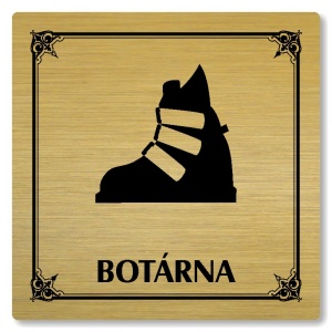 Botárna, 80x80mm, zlatá, Nebraska